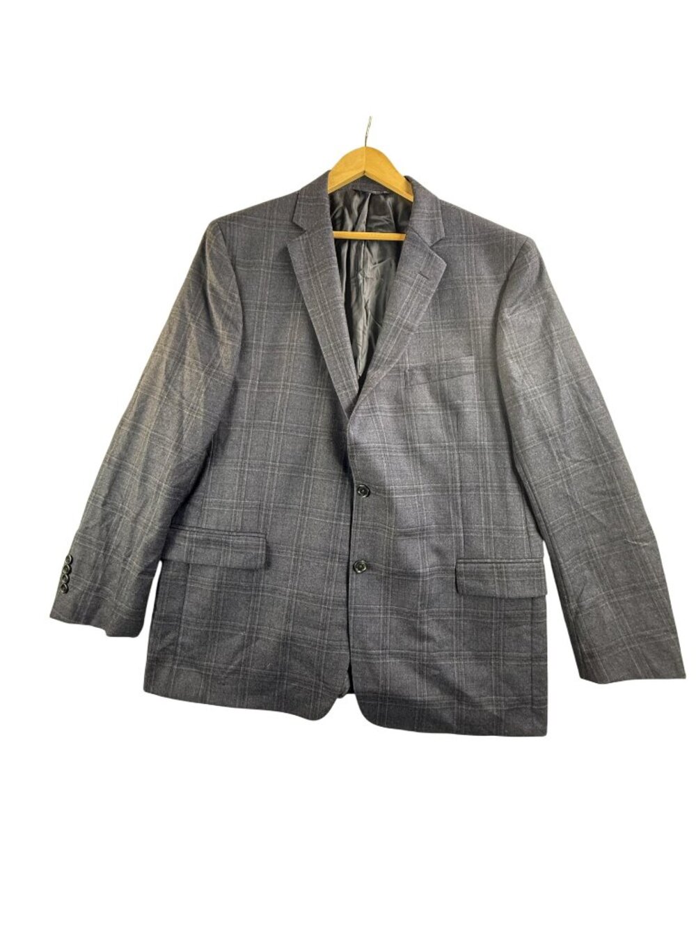 Brooks Brothers Blazer Mens 48L Blue Plaid Wool Regent Fit Sport Coat Jacket